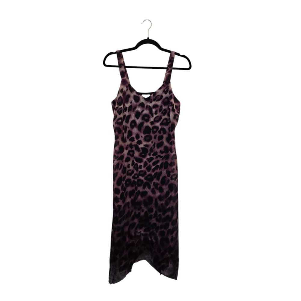 Soma Small Stretchy Chiffon Midi Dress Sahara Animal Print Y2K